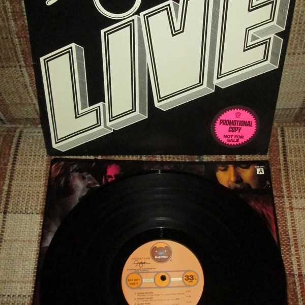 Foghat -Live on Bearsville Records BRK 6971 Promo Sticker Free US Shipping!