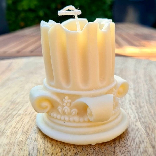 Zuhause Geschenke Für Geschichte Liebhaber Dekorative Kerzen Stark duftende Authentische Römische Säulenkerze Sojawachs Vegane Kerze Grausamkeitsfreier Baumwolldocht