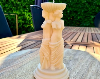 Venus de Milo Soy Wax Candle: Roman Goddess Pillar Candle