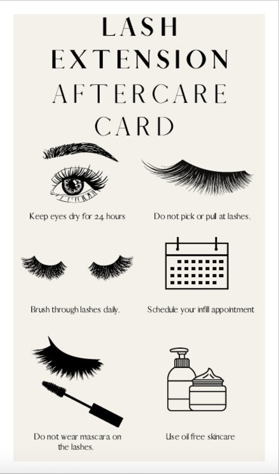 Eyelash Aftercare Cards ubicaciondepersonas.cdmx.gob.mx