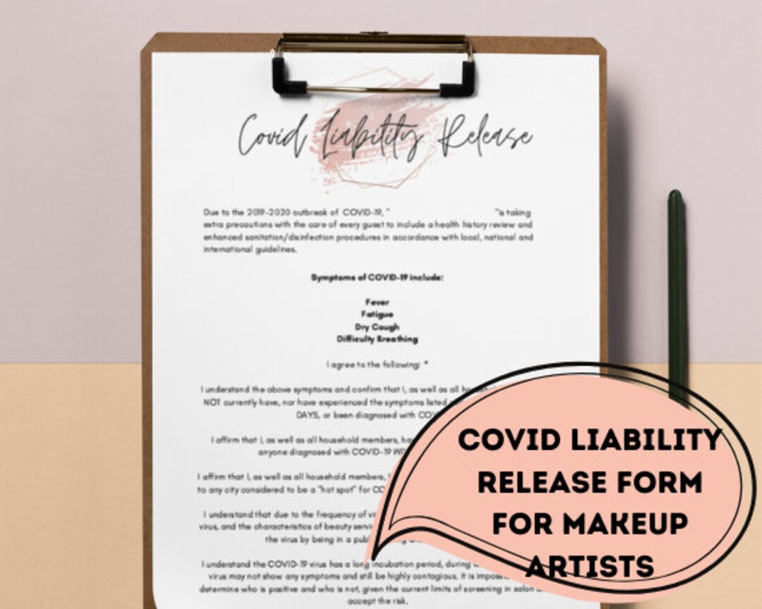 Covid Liability Form for Makeup Artists/hair Salons/beauty - Etsy