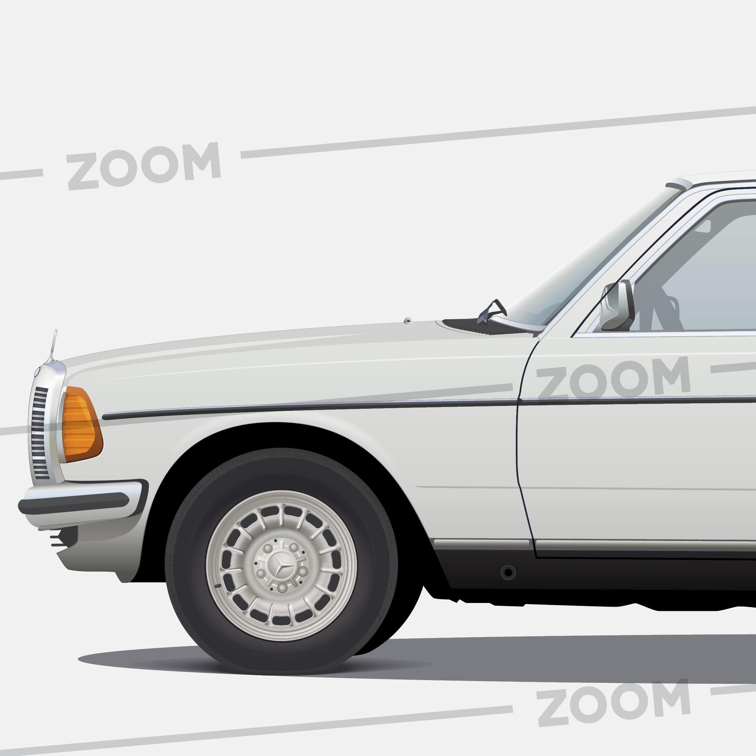 W123 Vector Mercedes-benz W123 Illustration - Etsy