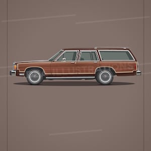 Ford LTD Country Squire Illustration