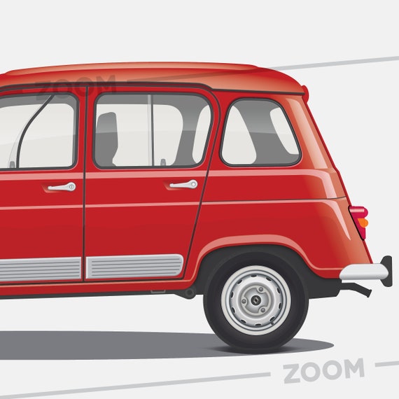 Renault 4 GTL Poster of 42 Colours - Digital Illustration to Print