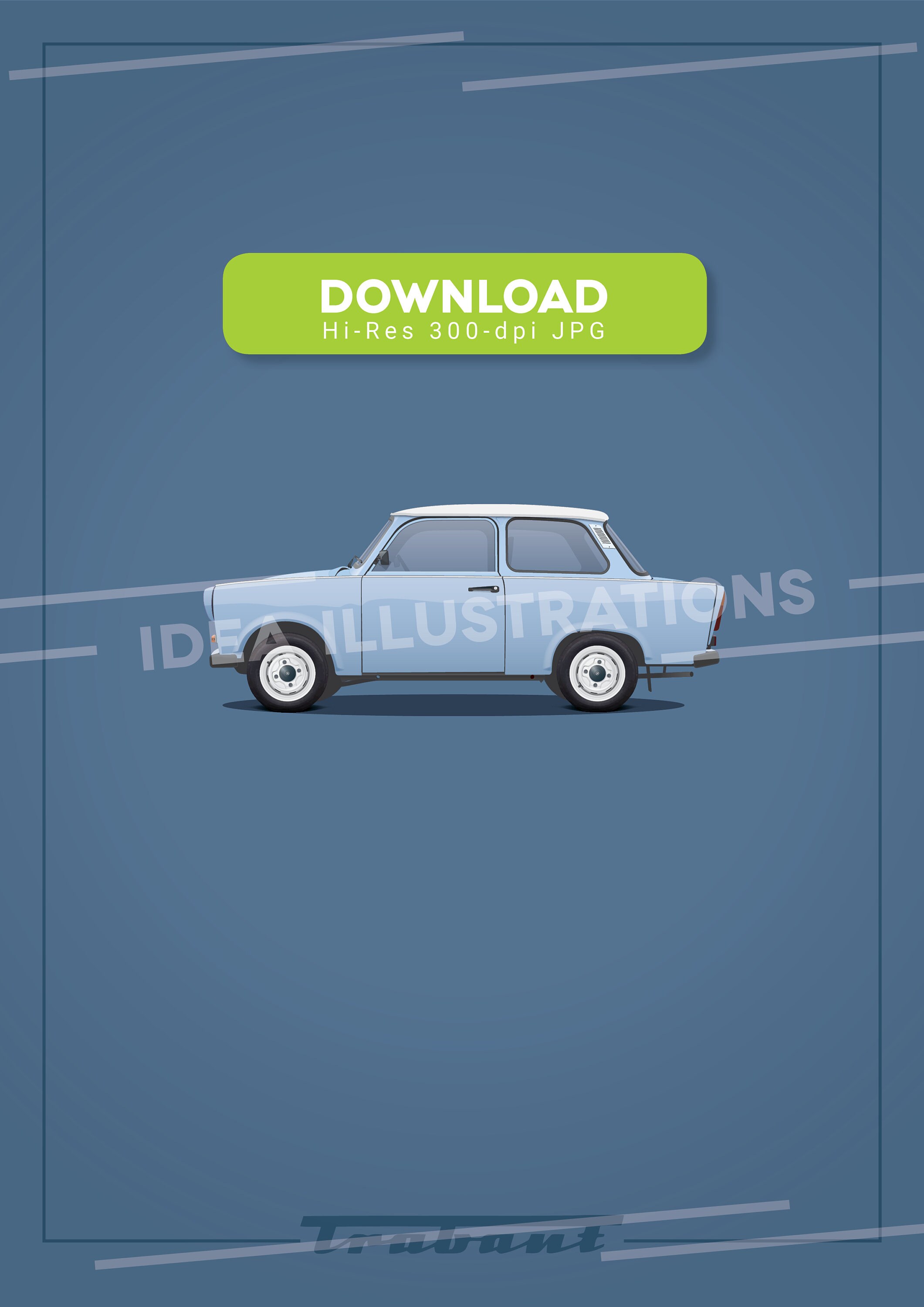 Trabant 601 Sticker for Sale by CoolCarVideos