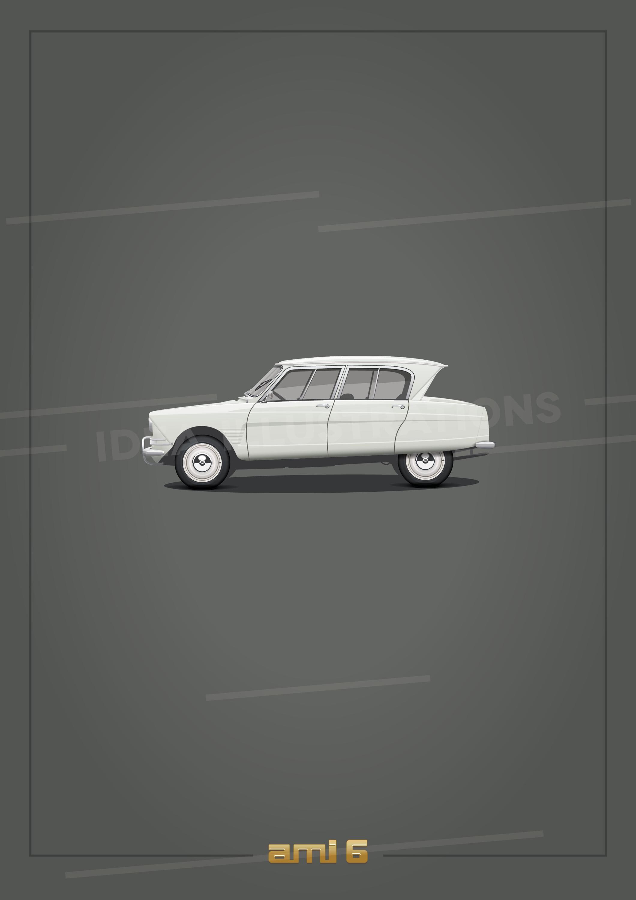 Citroen Ami 6 Art - Etsy UK