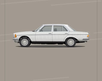 メルセデス W123 リムジン 1976 デザイン画 アート作品 - Etsy 日本