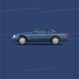 Mercedes Benz SL-Klasse R129 - Abbildung in blau