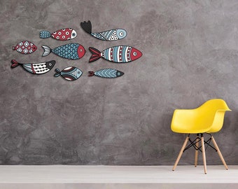 Wooden Fish Decor Etsy