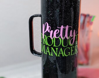 Pink and Green Sorority "Pretty" Occupation Tumbler AKA Inspired FREE SHIPPING