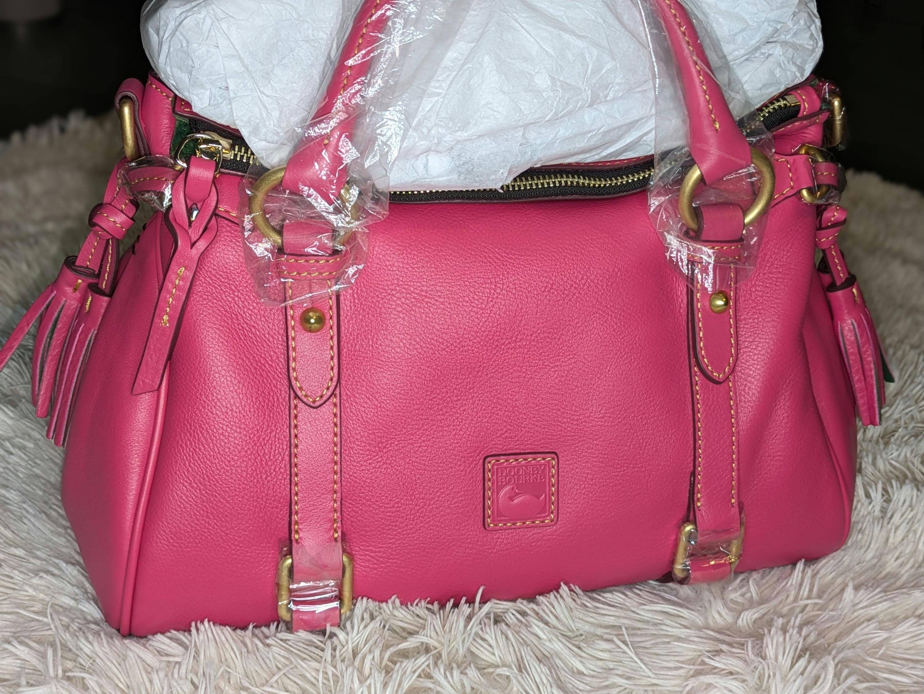 Dooney Bourke Florentine Satchel Fuchsia Etsy