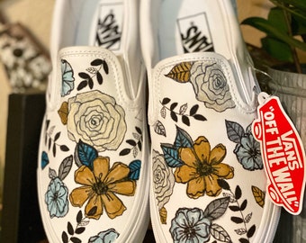 Hand painted vans | Etsy