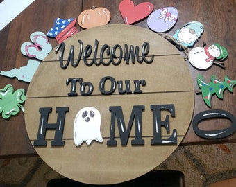 Seasonal Home Sign Etsy