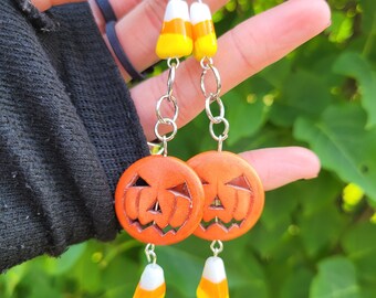 Halloween pumpkin earrings