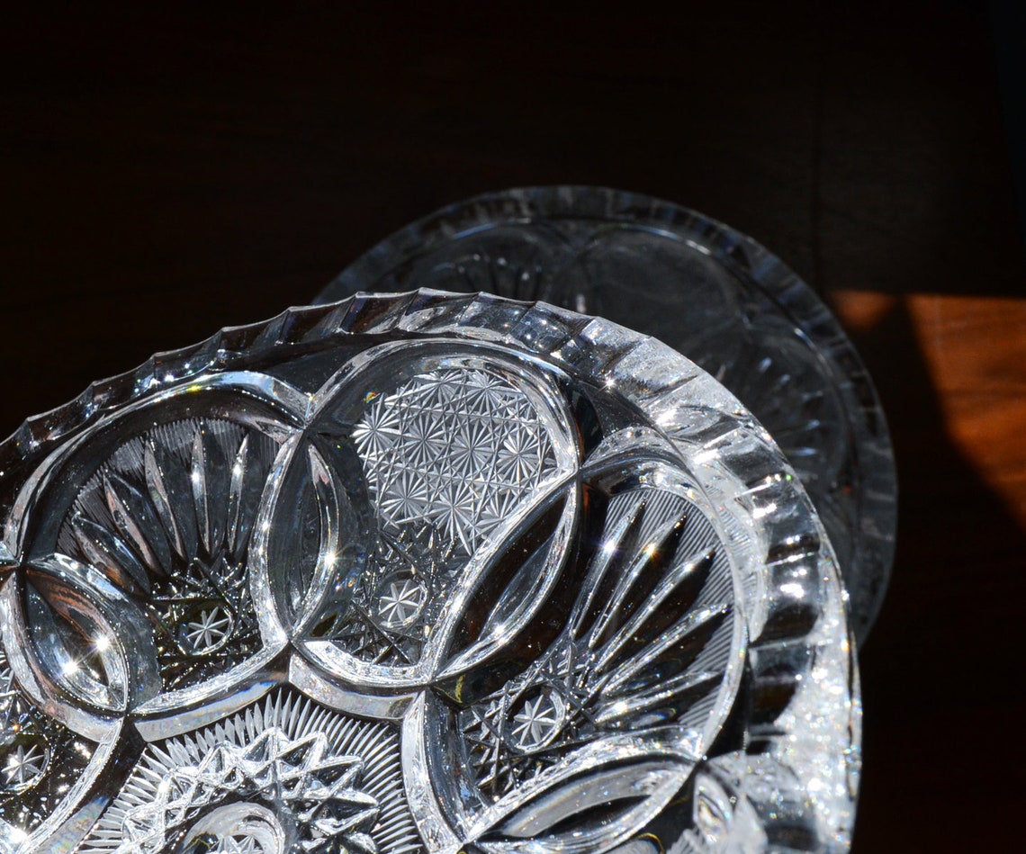 Set Of 6 Lead Crystal Dessert Bowls Plates Bowls Glass Etsy set-of-6-lead-crystal-dessert-bowls-plates-bowls-glass-etsy