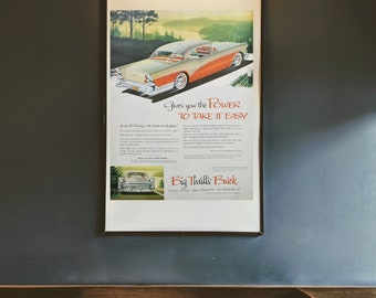 Alte Reklame Auto Werbung "Buick" von 1957 als Deko Oldtimer