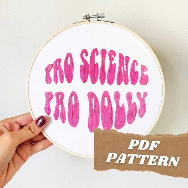 Pro Science Pro Dolly Digital Embroidery Pattern, Vaccinated Embroidery Pattern, Dolly Vaccine, Vaccine Embroidery Pattern, Dolly Pattern