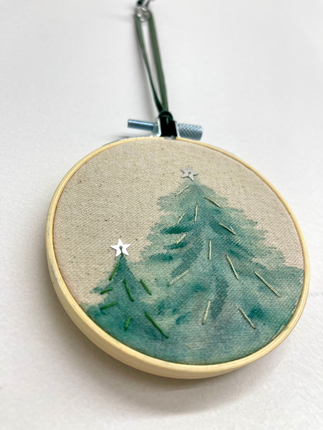 Embroidered Ornament, Christmas Ornament 2023, Handmade Ornament Etsy