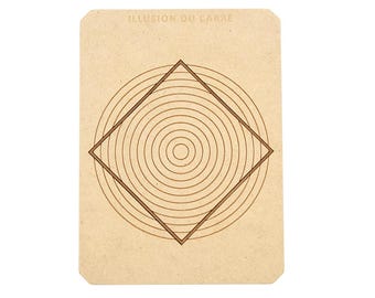 Wooden optical illusion game, Square illusion