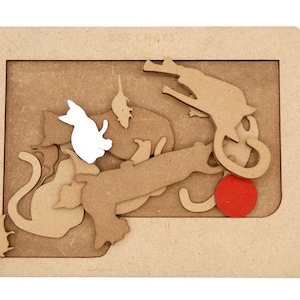 Wooden game, Cats