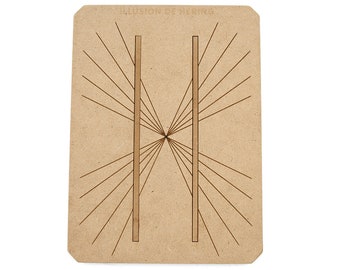 Wooden optical illusion game, Hering illusion