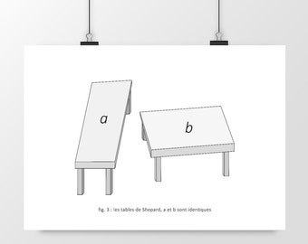 Illustration illusion d'optique : les tables de shepard