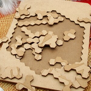 Wooden game, Hexagon snowflake