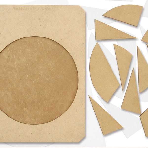 Jeu en bois, tangram cercle