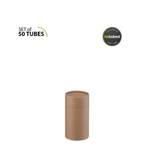 50 botes de cartón 120 x 66 mm - Tubos de papel: bote de cartón kraft 1c ecológico, papel kraft reciclado, apto para alimentos