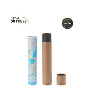 50 Pappdosen - Paper tubes, Posterrolle, Geschenkdose, runde Geschenkverpackung besonders geeignet für A3, A4 Papier 315 x 45 mm Innenmaß