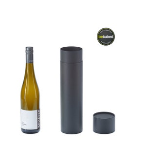 Kartonnen doos - Papieren koker 355 x 79 mm, flesverpakking, ronde geschenkverpakking voor wijnflessen en sterke drank, 100% papier