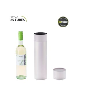 25 scatole di cartone - Tubi di carta 315 x 87 scatola regalo, confezione per bottiglie, confezione regalo rotonda per bottiglie di vino e liquori, 100% carta