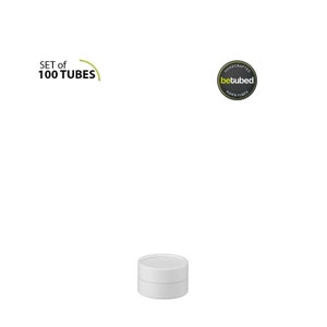 100 scatole di cartone - Tubi di carta 30 x 66 mm: scatola regalo bianca ecologica, carta kraft bianca riciclata, adatta per alimenti