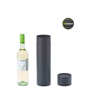 Scatola di cartone - Tubo di carta 315 x 87 Confezione regalo, confezione per bottiglie, confezione regalo rotonda per bottiglie di vino e liquori, 100% carta
