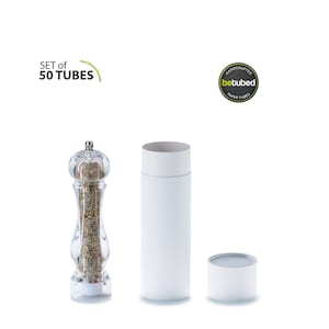 50 kartonnen dozen - papieren kokers, geschenkdoos, papieren doos, ronde geschenkverpakking, b.v. B. voor A4 en kruidenmolens 215 x 66 mm binnenafmetingen