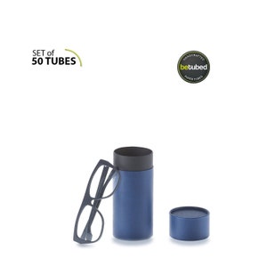 50 kartonnen blikjes -Papieren kokers 150x66 ongekrompen: Milieuvriendelijk blauw kartonnen blikje