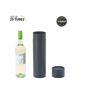 25 scatole di cartone - Tubi di carta 315 x 87 scatola regalo, confezione per bottiglie, confezione regalo rotonda per bottiglie di vino e liquori, 100% carta