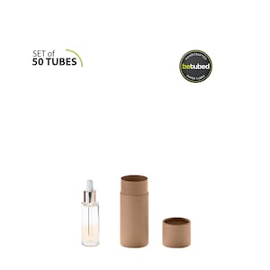 50 recipientes para alimentos de 120 x 45 mm: recipientes de cartón de colores naturales respetuosos con el medio ambiente, papel kraft reciclado, aptos para alimentos
