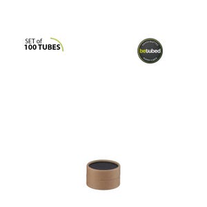 100 caixas de papelão - Tubos de papel 30 x 66 mm: Caixa de presente kraft ecologicamente correta, papel kraft reciclado, adequado para alimentos