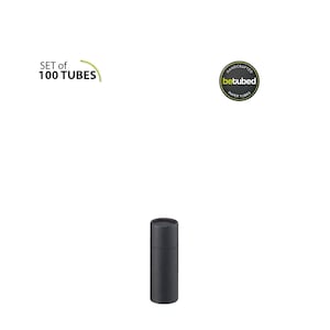 100 botes de cartón 90 x 32 mm - Tubos de papel: bote de cartón negro ecológico, papel kraft reciclado, apto para alimentos