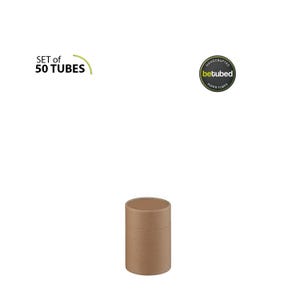 50 envases de cartón 90 x 66 mm - Tubos de papel: Envase de cartón ecológico, papel kraft reciclado, apto para alimentos