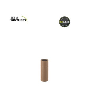 100 botes de cartón 90 x 32 mm - Tubos de papel: bote de cartón kraft ecológico, papel kraft reciclado, apto para alimentos