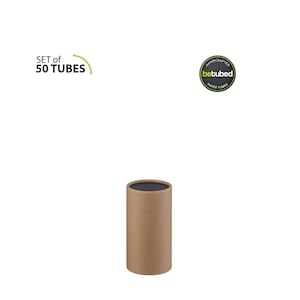 50 latas de papelão 120 x 66 mm - Tubos de papel 120 x 66 mm: Lata de papelão kraft ecologicamente correta, papel kraft reciclado, adequado para alimentos