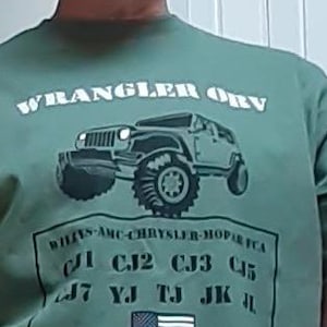 Wrangler ORV T-Shirt: Off-Roading Since 1944 Heavy Cotton GD05 180gm2