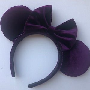 Velvet Purple Fall Disney inspired ears/ handmade ears/ gift
