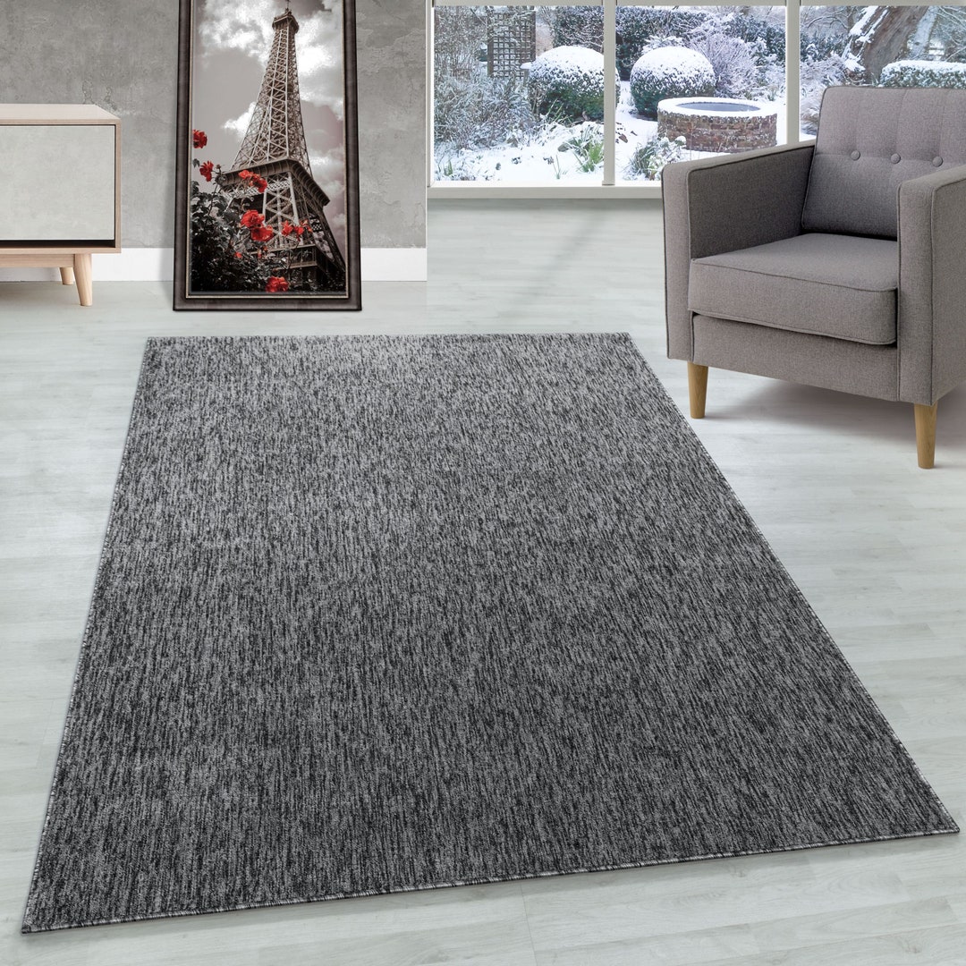 Short Pile Carpet Height 4mm Living Room Carpet Grey Etsy