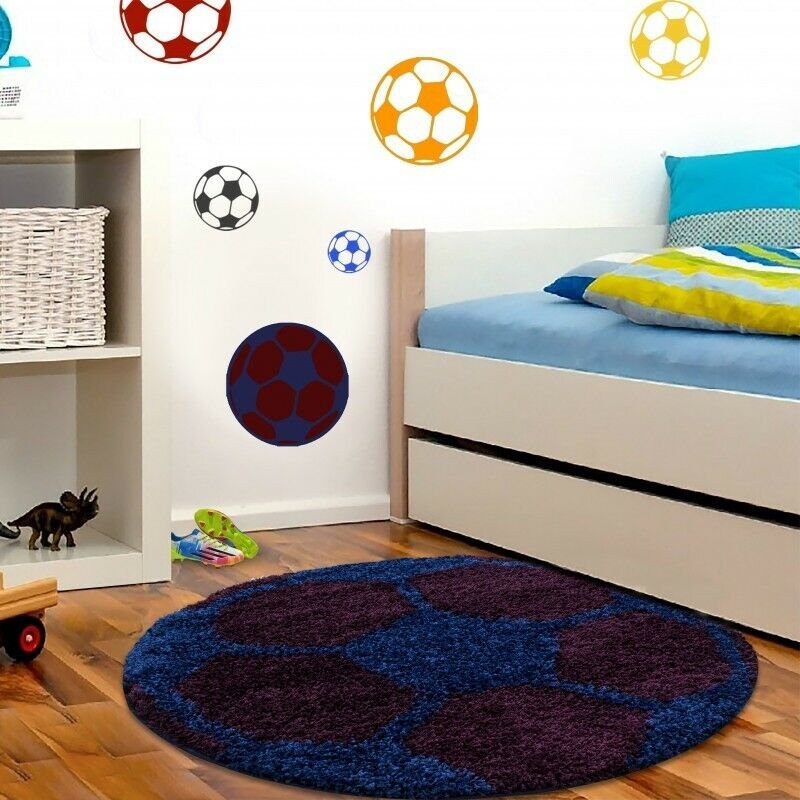 Alfombra infantil para vivero de fútbol forma alta Flor Rug | Etsy