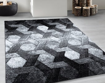 Kurzflor Teppich 4mm Florhöhe meliert glänzend Heimbüro Wohnzimmerteppich Beige