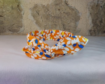 orange blue yellow white wire headband