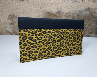 Leopard and black checkbook holder